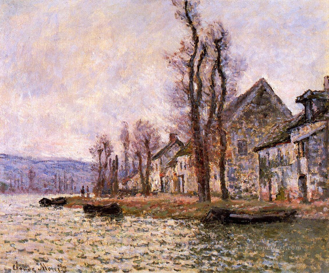 The Bend of the Seine at Lavacourt Winter Claude Monet Oil Paintings